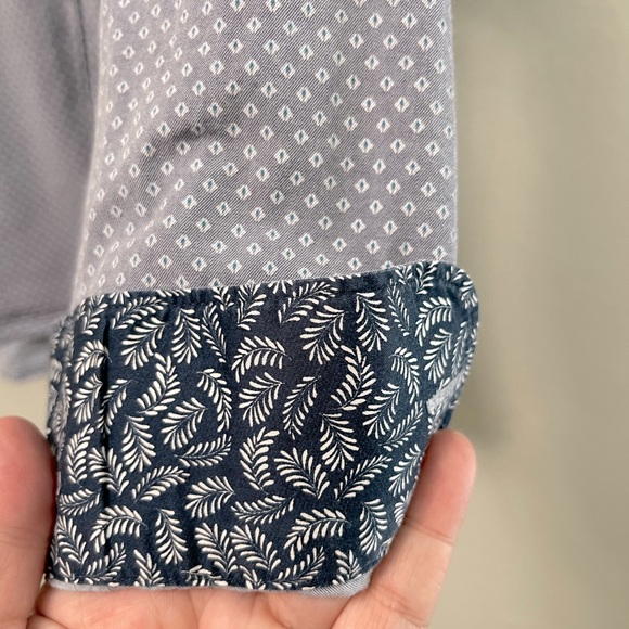 Ted Baker London sz 5 / US XL long sleeve diamond print shirt - Picture 4 of 6